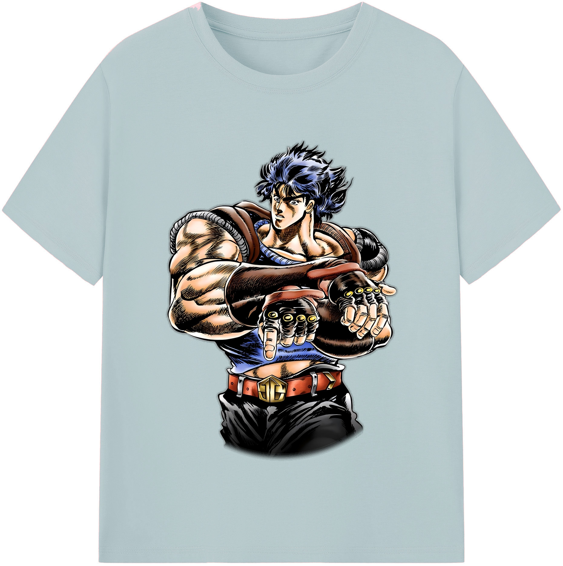 （画像用） ジョジョの奇妙な冒険 /ジョナサン?ジョースター JoJo's Bizarre Adventure Jonathan Joestar 綿100％半袖Tシャツ（フロントプリント）